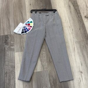 Black and White Chevron Pants